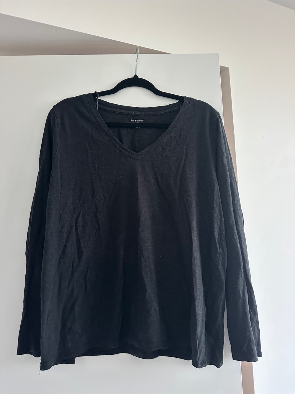 Marks & Spencer Black V-Neck Long Sleeve Tee